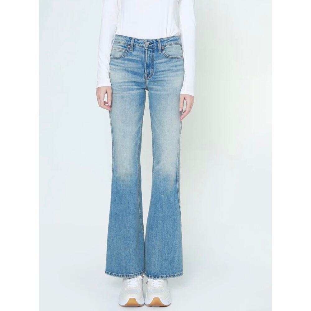 Noend Denim Jenith Curves Cascade‎ Flare Jeans Light Wash Women's 27